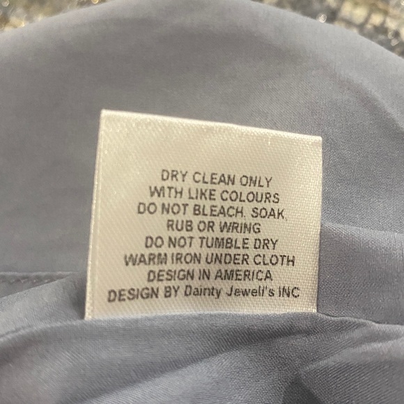 Dainty jewells dress. XL. Worn one time. Blue/silver/gray - Picture 9 of 9